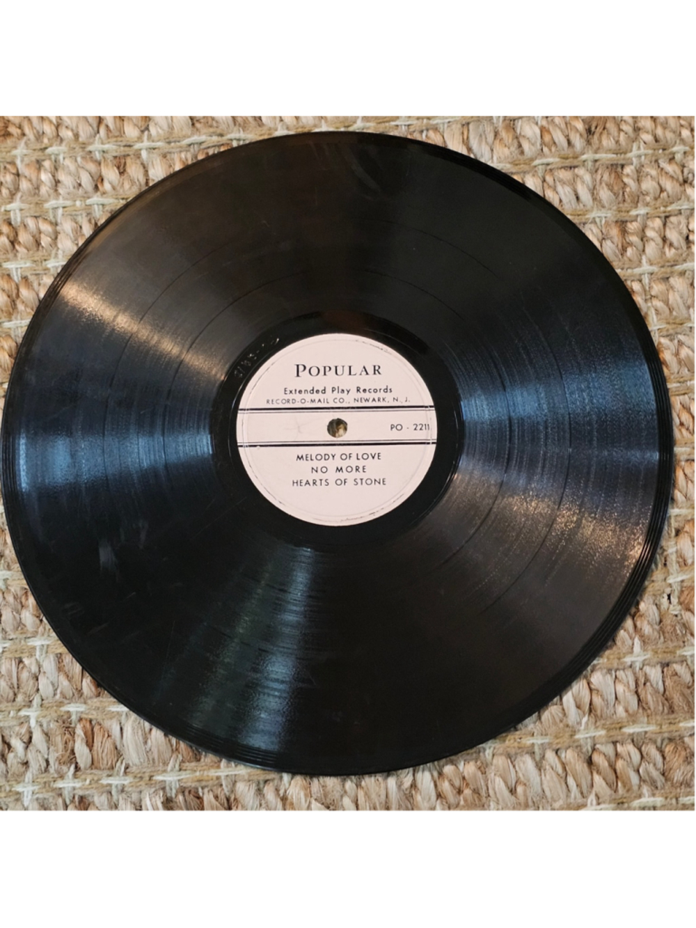 Vintage 1950s Record-O-Mail Popular 78 RPM Mr Sandman Melody of Love PO-2209